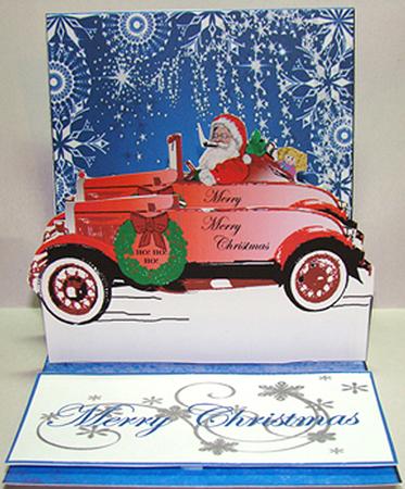Santa Mobile 3D Pop-up Card Kit