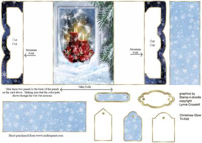 Christmas Glow Tri-fold Card
