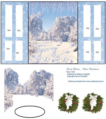 French Doors - Winter Wonderland - Fold Card