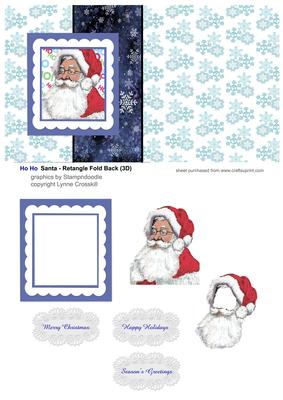 Ho Ho Santa Fold Back Card