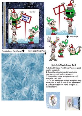 North Pole 3D Flippin Image Card