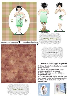 Woman on Scales - 3D Flippin Image Card