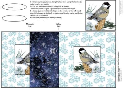 Chickadee in Winter No Hole Fold Back Card