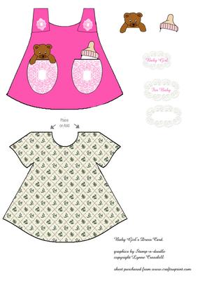 Baby Girl's Dress Card