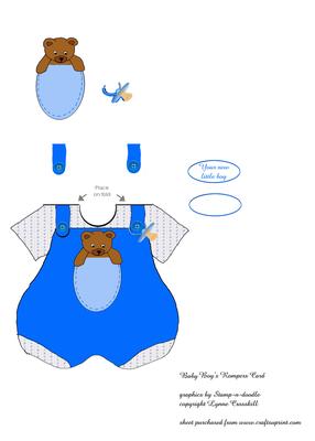 Baby Boy Rompers Card