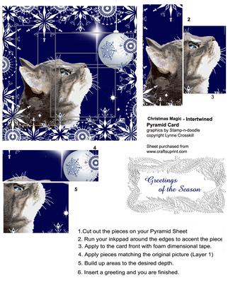 Christmas Magic - Intertwined Pyramid Card