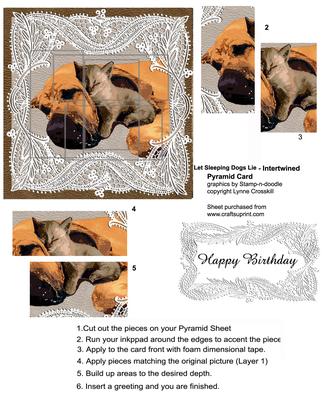 Let Sleeping Dogs Lie Intertwined Pyramid Card
