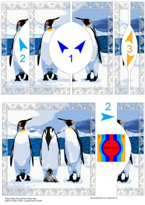 Penguin Family Wishes Circle Side Stacker Card