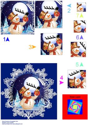 Santa Brought Snowman a Gift Twisted Pyramid