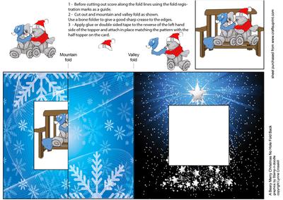 Beary Merry Christmas No Hole Fold Back