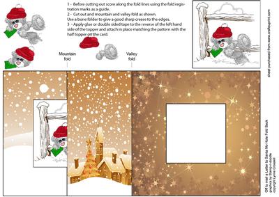 Off to Mail a Letter to Santa No Hole Fold Back