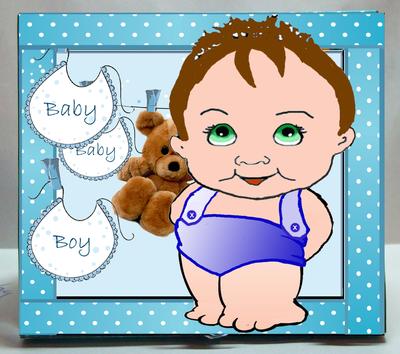 Boy Baby 3D Box Card