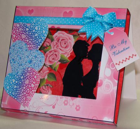 Valentine Kissing Couple 3D Box Card