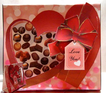 Box of Chocolates Valentine 3D Box Card