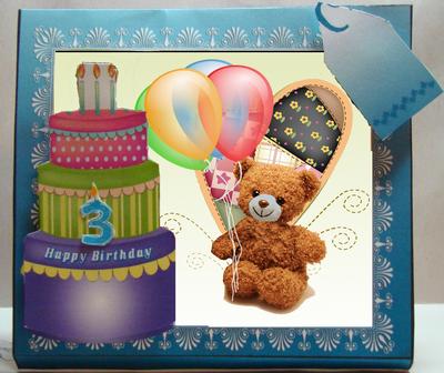 Little Boy Birthday 3D Box Card