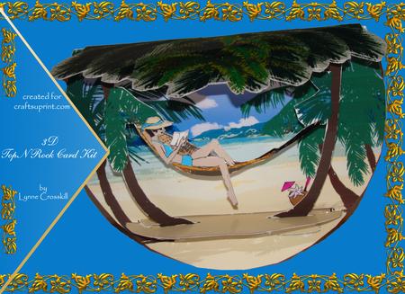 Exotic Beach 3D Top N Rock Card Kit