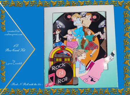 Rocknroll with the 50's 3D Box Card Kit