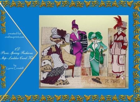 Paris Spring Fashion - 3D Step-ladder Card Kit