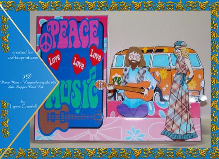 Peace Man (remember the 60s) 3D Side Stepper Card Kit