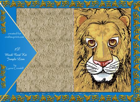 Jungle Lion - 3D Mask Card Kit