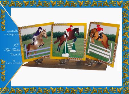 Horse Jumping - Triple Twisted Easel Card Kit
