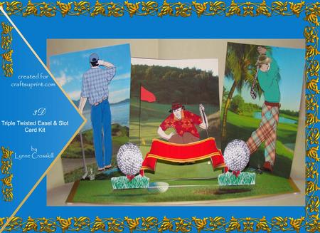 Golfing Father Triple Twisted Easel & Slot Card Kit