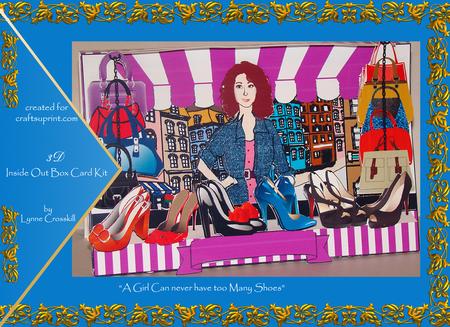 A Girl Can Never Have Too Many Shoes Inside Out Box Card Kit