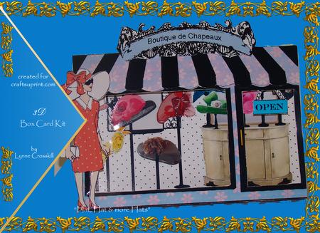 Boutique De Chapeaux - Hat Shop 3D Box Card Kit