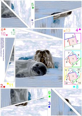 Burrrrr Artic Swim - Harp Seal & Pup Twisted Spiral Stacker