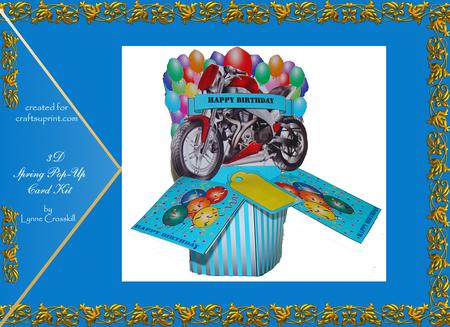 Happy Birthday (male) Spring Popup Card Kit