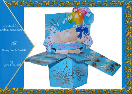 Boy Birthday Spring Popup Card Kit
