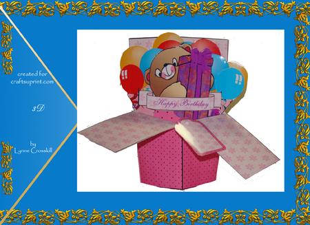 Little Girl Birthday Spring Pop-up Card Kit