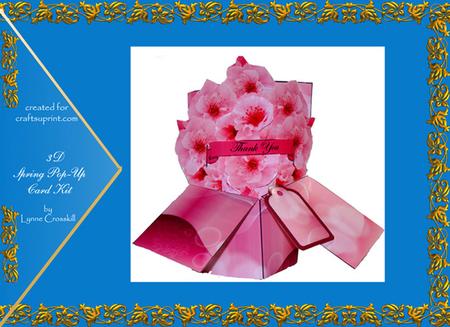 Cherry Blossoms Spring Popup Card Kit