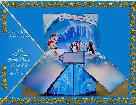 Artic Holiday 3D Spring Popup Card Kit