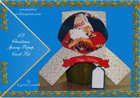 Sleepy Santa 3D Spring Popup Card Kit