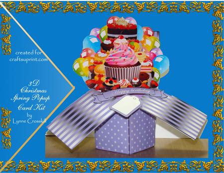 Let Them Eat Cake 3D Spring Popup Card Kit