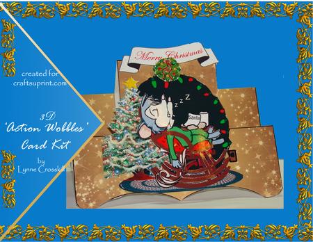 Christmas Mouse 3D 'action Wobbles' Card Kit