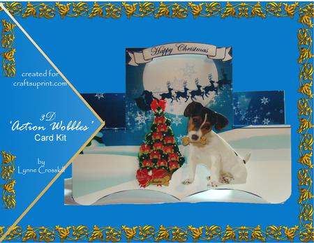 Doggie Christmas 3D 'action Wobbles' Card Kit