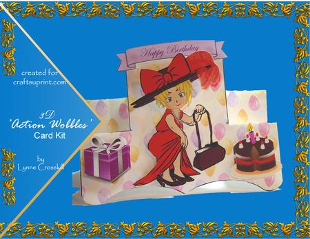 Little Sweetie Birthday 3D 'action Wobbles' Card Kit