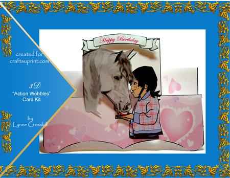 A Girl & Her Horse Action Wobbles Card Kit