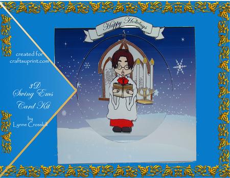 Christmas Choir Boy "swing Ems" Card Kit