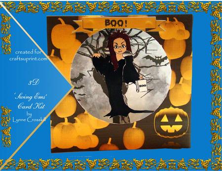 Vampiress Halloween "swing Ems" Card Kit
