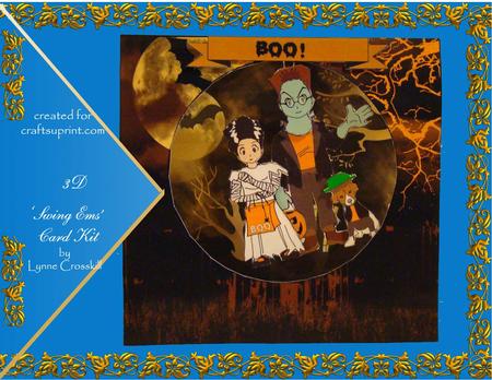 Frankenstein?s Halloween "swing Ems" Card Kit