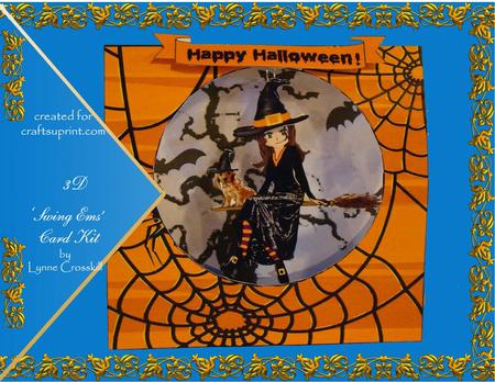 Witchy Halloween "swing Ems" Card Kit