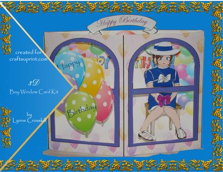 Birthday Girl 3D Bay Window Card Kit