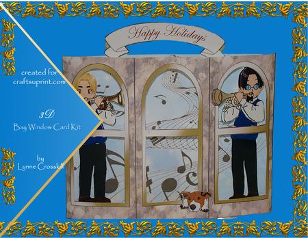 Come Blow Your Horn 3D Bay Window Card Kit