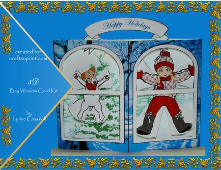 Making Snow Angels 3D Bay Window Card Kit