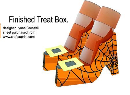 Spider Web Witch's Shoe Treat Box Kit
