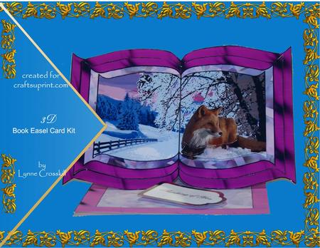 Winter Fox 3D Book Easel Card Kit