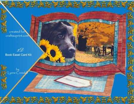 Fall Puppy 3D Book Easel Card Kit